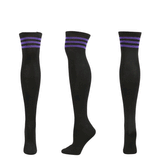 Winter Thick Knit Thigh High Socks Long Stockings Boot Three Bars Knee Socks Dance Stockings