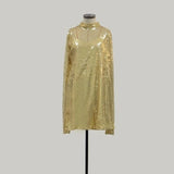 Daisy Buchanan Dress Small Stand Collar Sequins Dress Loose