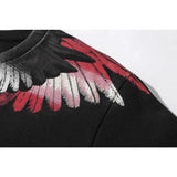 Marcelo Burlon Hoodie Colorful Wings Pattern Personality Sweater Same Style for Men and Women