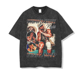 Stephen Curry Shirt Vintage Curry Printed Heavy Short Sleeve T-shirt Loose Distressed Men and Women