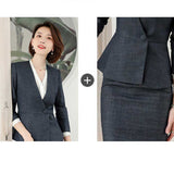 Womens Autumn Uniform Designs Formal Style Office Lady Bussiness Attire Work Suit