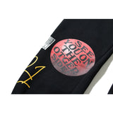 Kanye West Sunday Service Pant Vintage Graffiti Printing Sweatpants Casual Sports Fleece-Lined