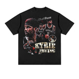 Kyrie Irving Shirt Vintage Kyrie Irving Printed Short-Sleeved T-shirt Distressed Sports