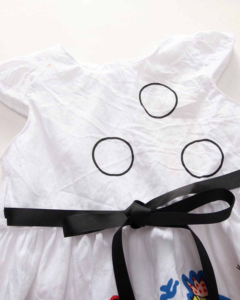 Girl Dress Summer Cartoon Printed Children's Dress