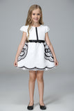 Girl Dress Spring and Autumn Half Sleeve Print Dress