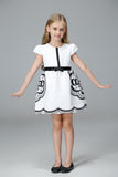 Girl Dress Spring and Autumn Half Sleeve Print Dress