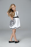 Girl Dress Spring and Autumn Half Sleeve Print Dress