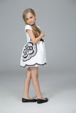 Girl Dress Spring and Autumn Half Sleeve Print Dress