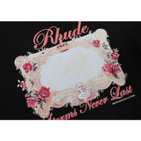 Rhude T Shirt Storms Never Last HD Rose Magic Mirror Men and Women
