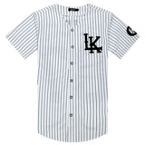 Baggy Baseball Jersey Striped Hip Hop Baseball Shirt Short Sleeve