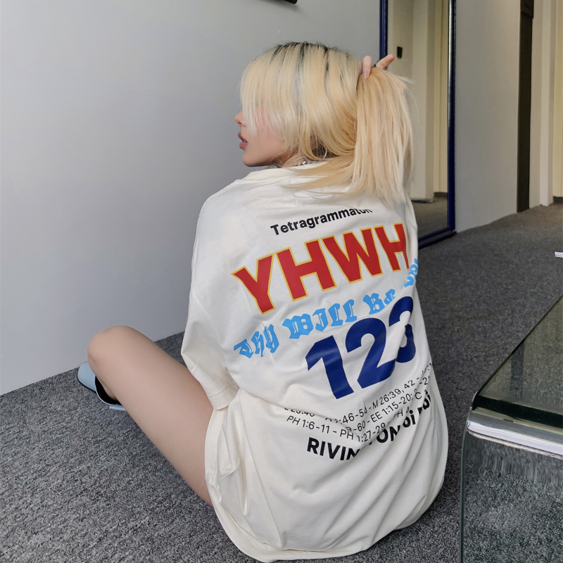 Rrr123 T Shirt Fun Graffiti Printing Fog Cotton T-shirt