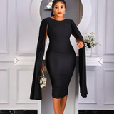 Nina Parker Black Dress Elegant Pleated plus Size Dress