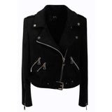 Leather Biker Coat Gothic Leather Jacket Women Pu Jackets Slim Fit Short Motorcycle Clothing