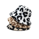 Leopard Fur Hat Bucket Hat