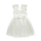 Girl Dress Lace Flower Vest Princess Dress