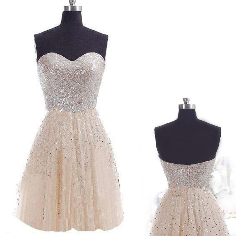 Formal Dresses & Gowns Dress Chiffon Sleeveless Tube Top Dress Bridesmaid Dress Midi Dress