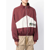 Rhude Hoodie Retro Patchwork Zip Men's and Women's Same Style Jacket Coat