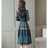 Long Sleeve Plaid Shirt Dress