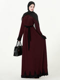 Muslim Women Stylish Kashibo Abaya Muslim Ladies Long Gown Islamic Clothing Jilbab Jalabiya Long Sleeve Embroidered Fashion Dress