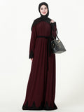 Muslim Women Stylish Kashibo Abaya Muslim Ladies Long Gown Islamic Clothing Jilbab Jalabiya Long Sleeve Embroidered Fashion Dress