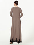Muslim Women Stylish Kashibo Abaya Muslim Ladies Long Gown Islamic Clothing Jilbab Jalabiya Long Sleeve Embroidered Fashion Dress