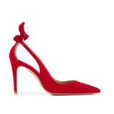 Nude Heels for Wedding Stiletto Heel Bowknot Shoes