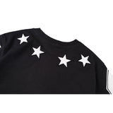 GVC T Shirt 74 Pattern Short Sleeve T-shirt Brand Flocking Embroidery Pentagram Cotton Loose