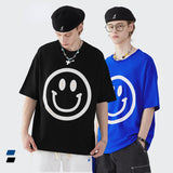 Smiley Face T Shirt Smiley Face Printed Couple's Short Sleeve T-shirt
