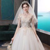 Quinceanera Dresses Wedding Dress Temperament Bride Formal Dress Starry Sky V-neck