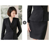 Womens Autumn Uniform Designs Formal Style Office Lady Bussiness Attire Work Suit