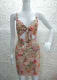 Wedding Guest Dress Autumn Sexy Printed Spaghetti Straps Sleeveless Short Sheath Dress