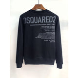 Dsq2 Hoodie DSQ Lian D2 Half Piece Red Leaf Printed Sweater Trendy Men's Autumn and Winter