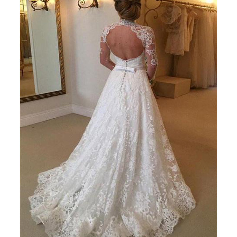 Formal Dresses & Gowns Wedding Dress Long Sleeve See-through Wedding Dress Formal Dress