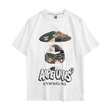 A Bath Ape Print T Shirt Casual Fashion Shark Couple Loose Cotton Sports