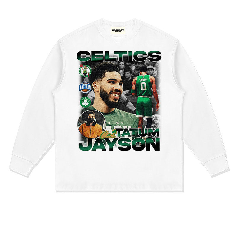Jason Tatum Shirt Jason Tatum Printed Hip Hop Long Sleeve T-shirt Bottoming Shirt
