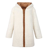 Women Winter Coats Women's Coat Lamb Wool Long Sleeve Hooded Jacket