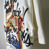 Preppy Aesthetic T Shirt Printed Short Sleeve Retro Washed T-shirt