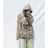 Cactus Flea Market Hoodie Skull Hip Hop Graffiti Hoodie Coat