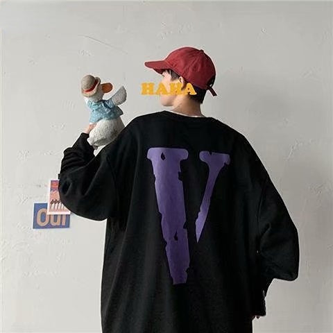 Men Sweatshirts Spring and Autumn V-Shaped round Neck Sweater Men's Loose Large Size