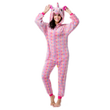 Hoodies Blankets Cartoon One-Piece Pajama Flannel Unicorn