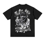 Allen Iverson Shirt Allen Iverson Printed Short Sleeve T-shirt Loose