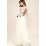 Women Lace Wedding Dress Slim Wedding Dress Lace V-neck Fashion Dress