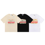 Rhude T Shirt Limited Rhude Casual Hip Hop Summer Loose