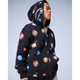 Shark Print Jacket Men'S And Women'S Cotton Shark Hooded Zipper Sweatshirt Hoodie