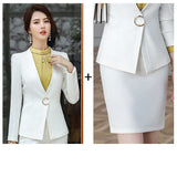 Womens Autumn Uniform Designs Formal Style Office Lady Bussiness Attire Work Suit