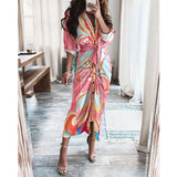 Nina Parker Graffiti Dress Long Sleeve Button Dress Long Dress