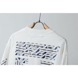 Men's and Women's OW Warning Line Arrow Pullover Sweater Sweatshirts Owt jacket
