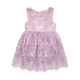 Girl Dress Summer Lace Vest Dress Princess Embroidered Dress