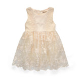 Girl Dress Summer Lace Vest Dress Princess Embroidered Dress