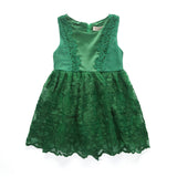 Girl Dress Summer Lace Vest Dress Princess Embroidered Dress